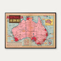 Australia Land Down Under 1942 - Militærkort – billede 1