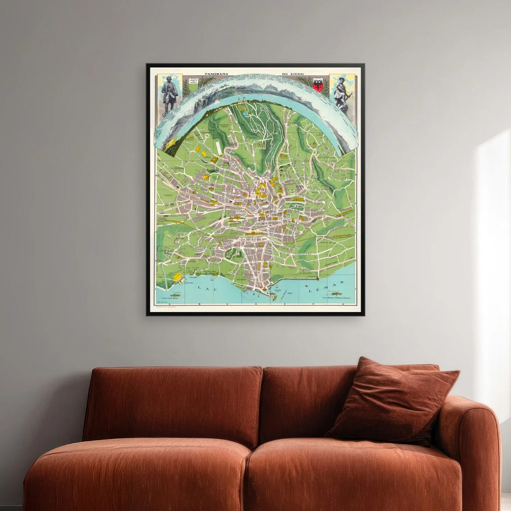 Panorama du Signal 1926 - Pictorial map - 65×75 cm – billede 2