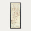 Havndrup By 1850 - Matrikelkort - 41×100 cm – billede 1