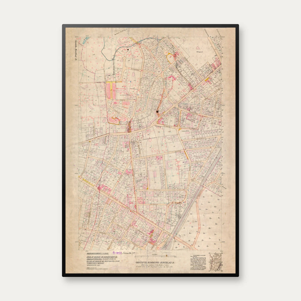 Charlottenlund Ordrup 1937 - Matrikelkort – billede 1