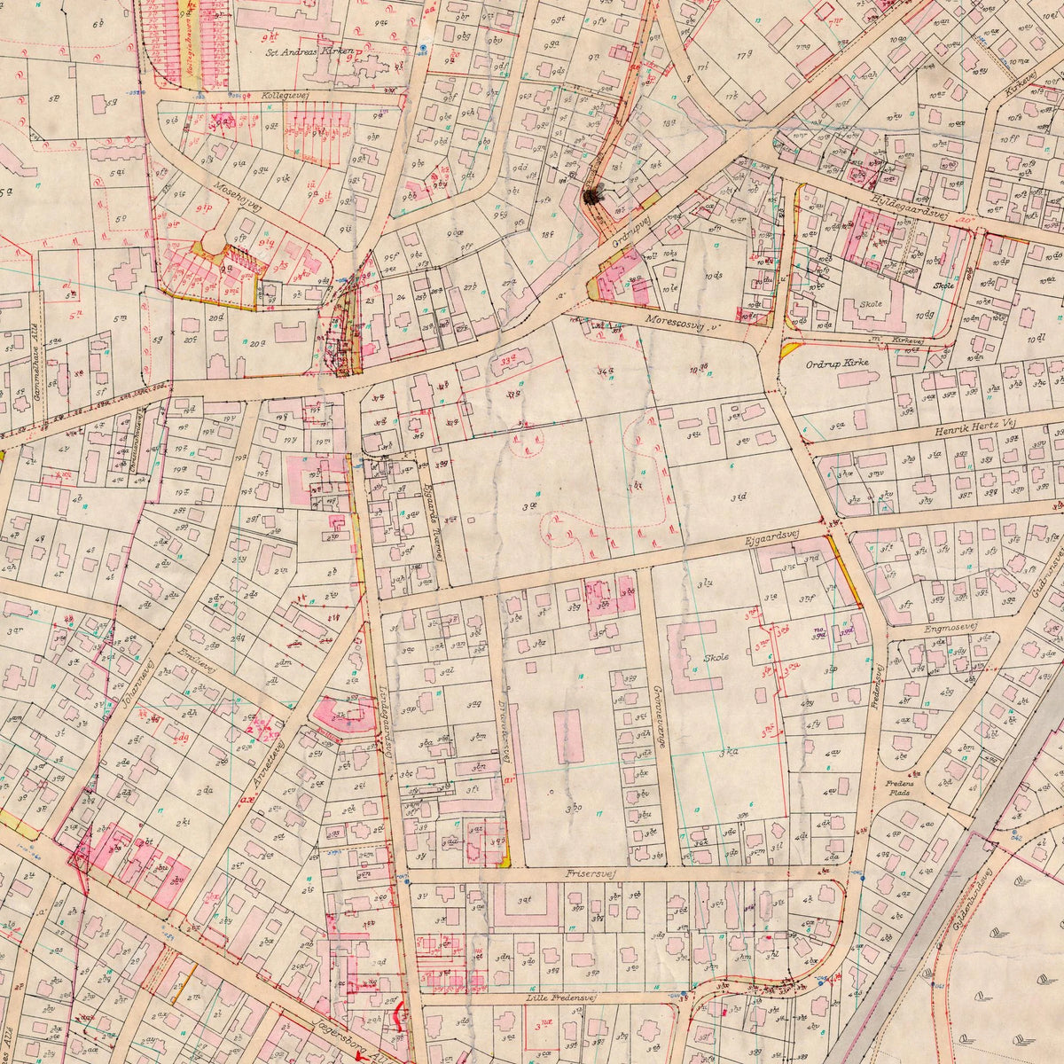 Charlottenlund Ordrup 1937 - Matrikelkort – billede 4
