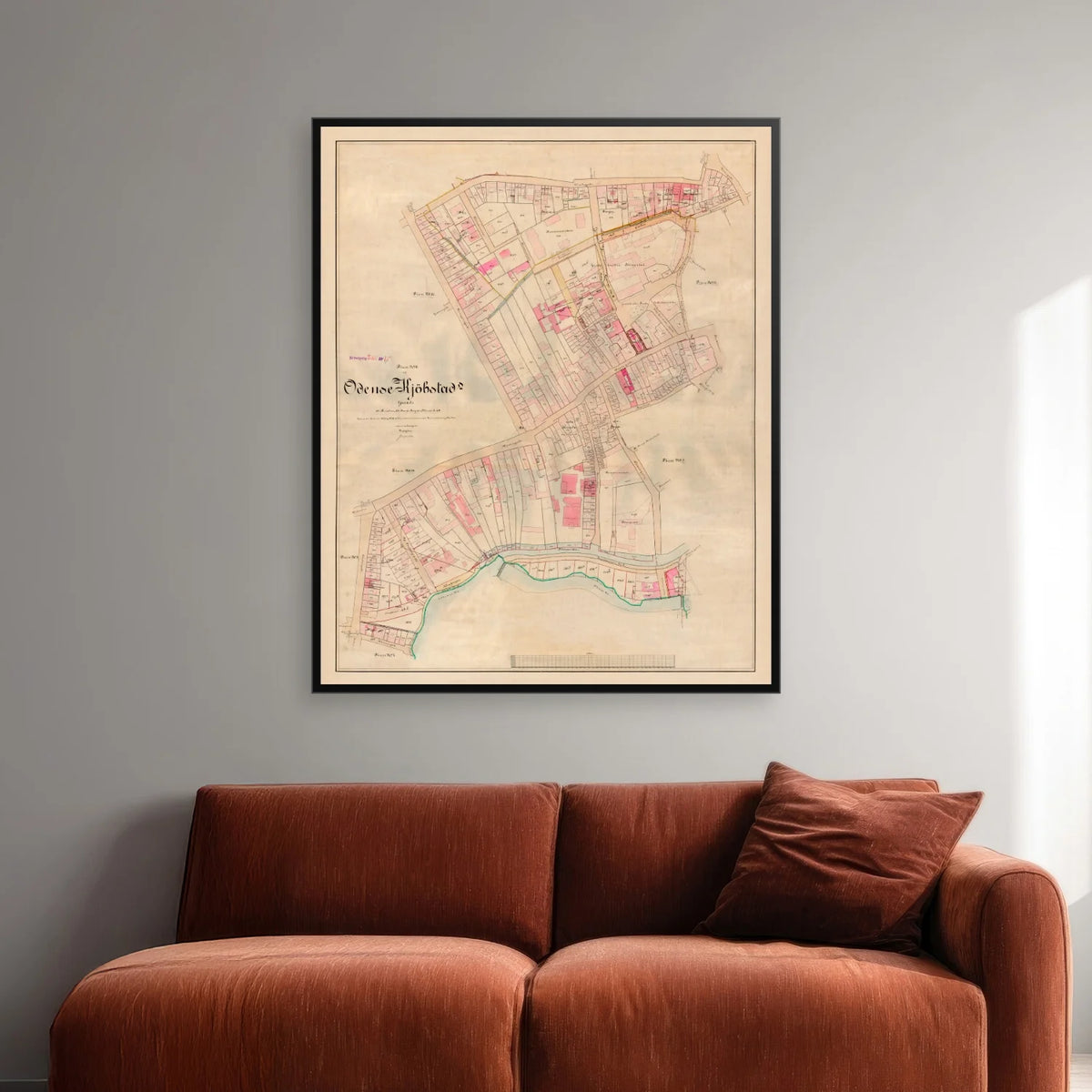 Odense Bygrunde 1915 - Matrikelkort - 57×70 cm – billede 2