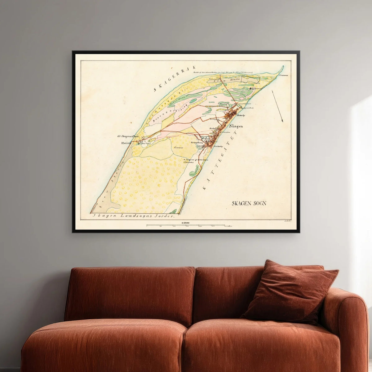 Skagen Markjorder 1870 - Matrikelkort - 50×40 cm – billede 2
