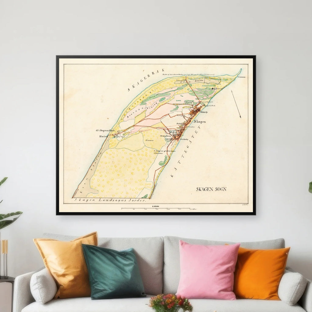 Skagen Markjorder 1870 - Matrikelkort - 50×40 cm – billede 3