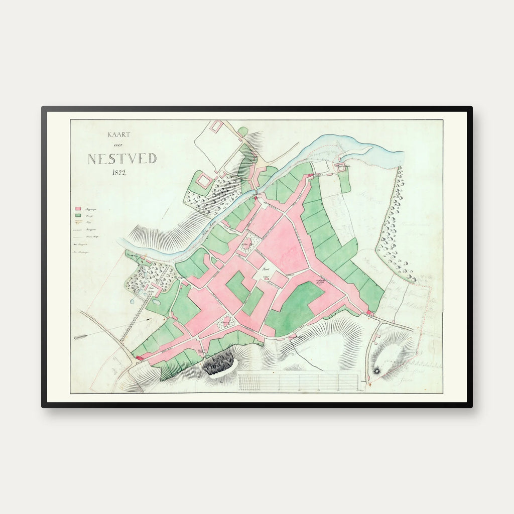 Næstved Konsumtionsgrænse 1860 - Bykort – billede 1