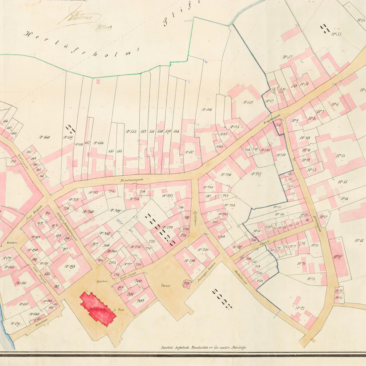 Næstved Bygrunde 1869 - Matrikelkort - 50×40 cm – billede 4