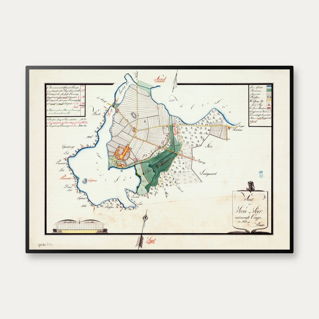Sorø og Søer 1838 - Landskabskort – billede 1