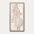 Nexø Købstad 1868 - Bykort - 40×80 cm – billede 1