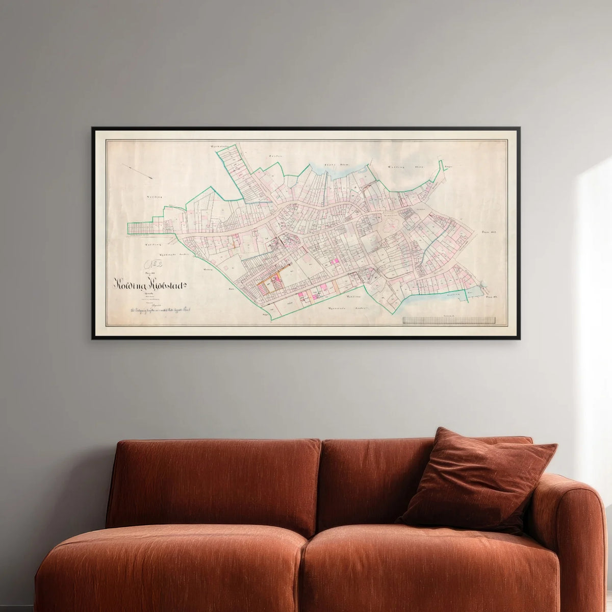 Kolding Bygrunde 1886 - Matrikelkort - 80×40 cm – billede 2