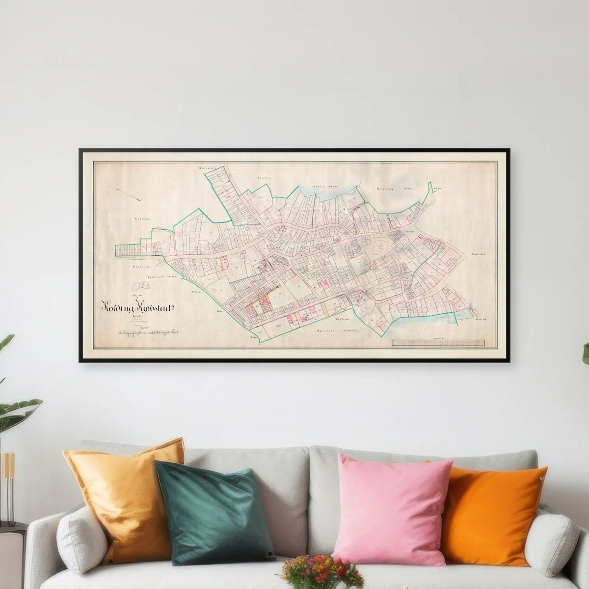 Kolding Bygrunde 1886 - Matrikelkort - 80×40 cm – billede 3