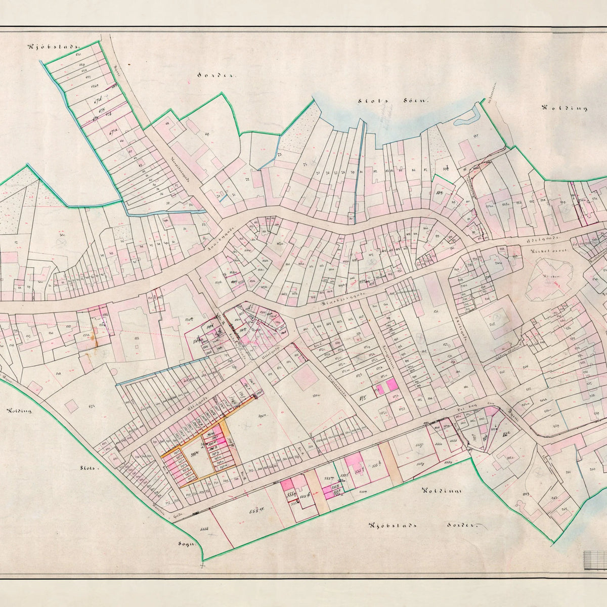 Kolding Bygrunde 1886 - Matrikelkort - 80×40 cm – billede 4