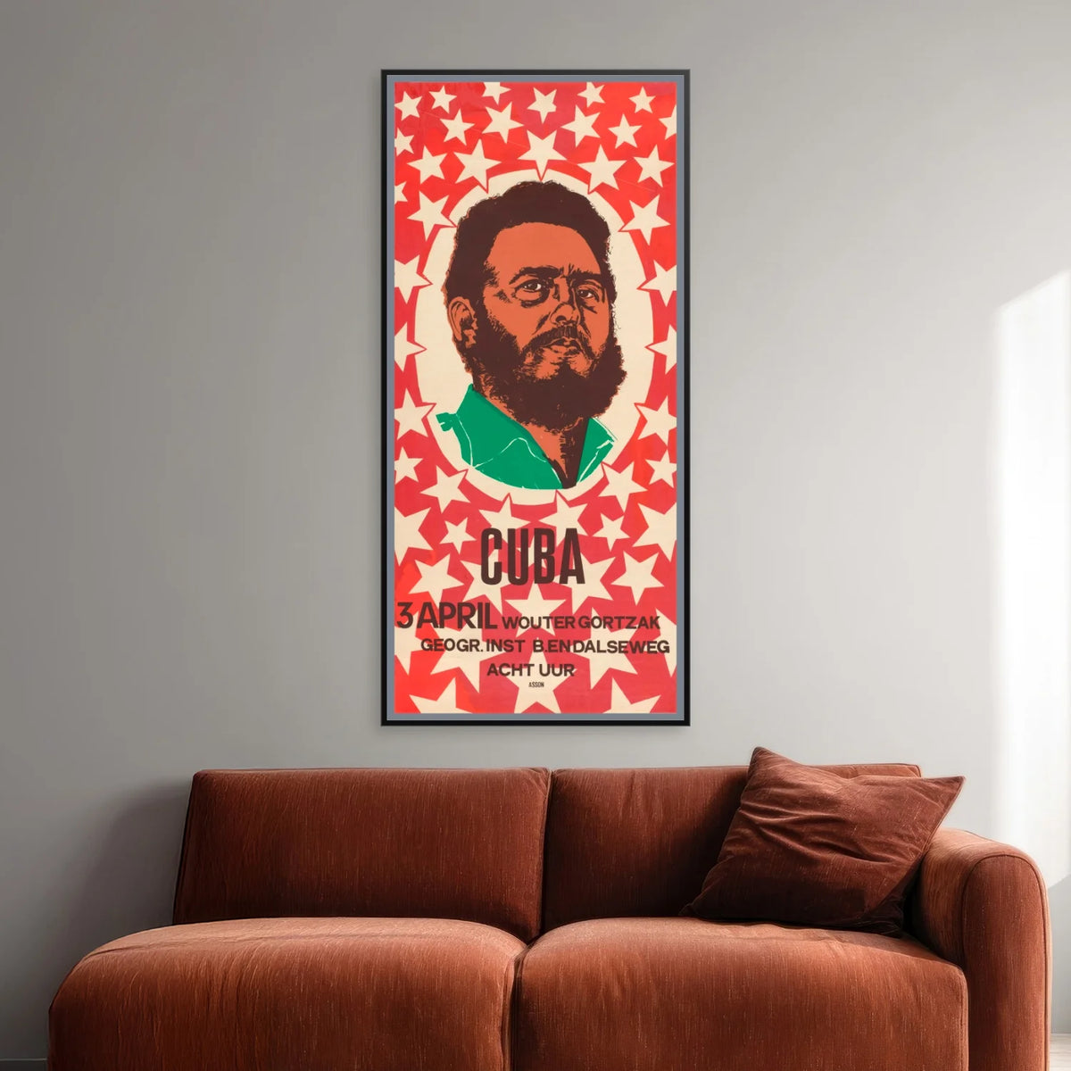 Cuba Castro 1968 - Politisk plakat - 40×85 cm – billede 2