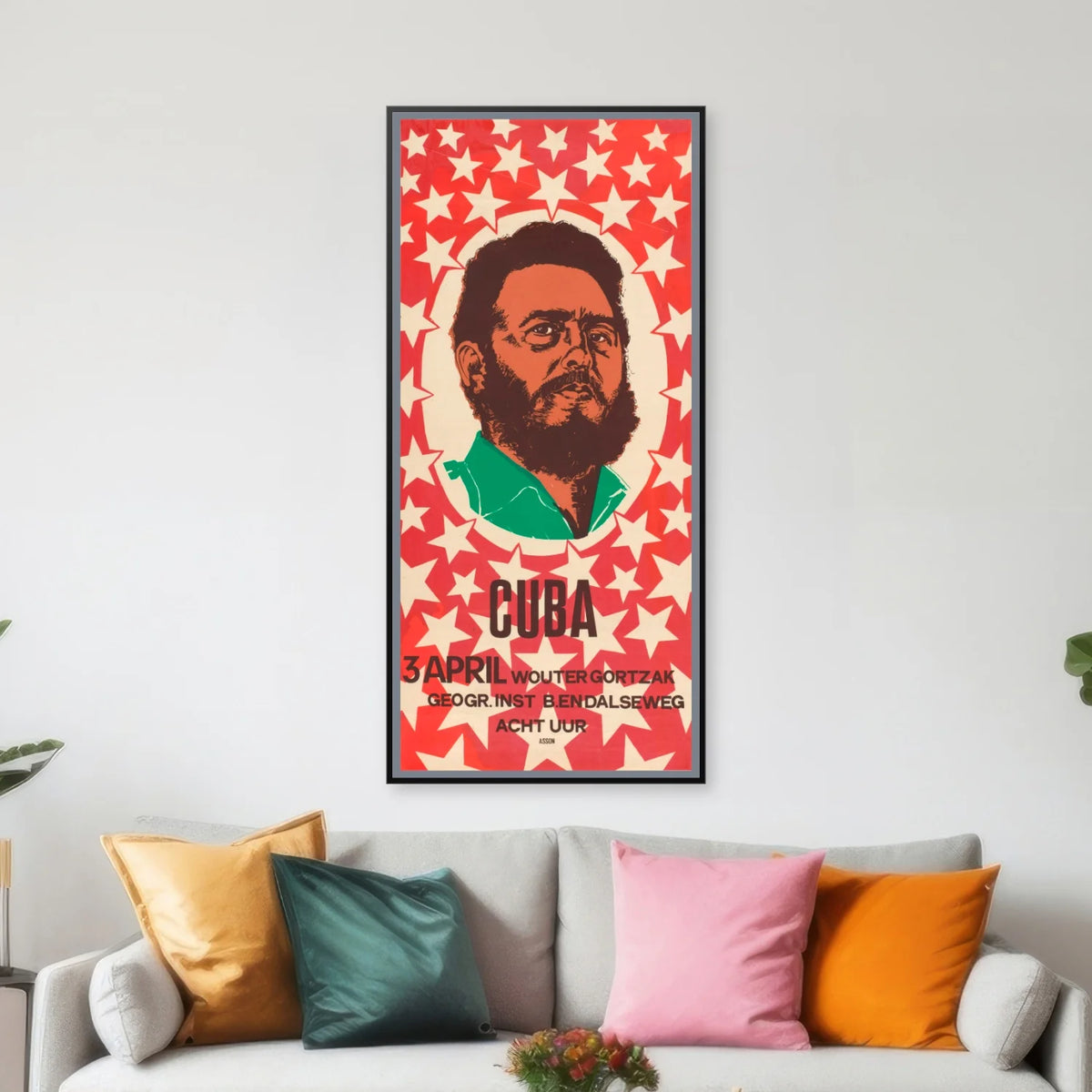 Cuba Castro 1968 - Politisk plakat - 40×85 cm – billede 3