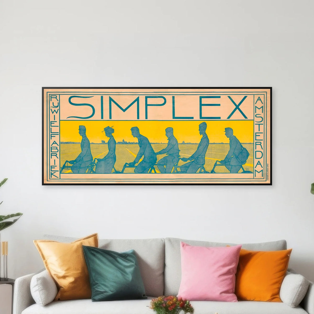 Simplex Bicycle 1897 - Reklameplakat - 70×30 cm – billede 3