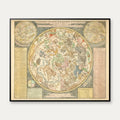 Stjernekort Nordlige Himmel 1730 - Astronomikort - 80×66 cm – billede 1