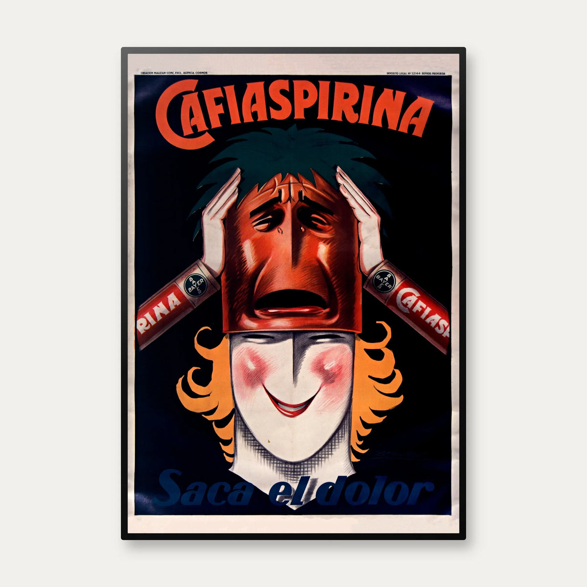 Cafiaspirina 1930 - Reklameplakat – billede 1