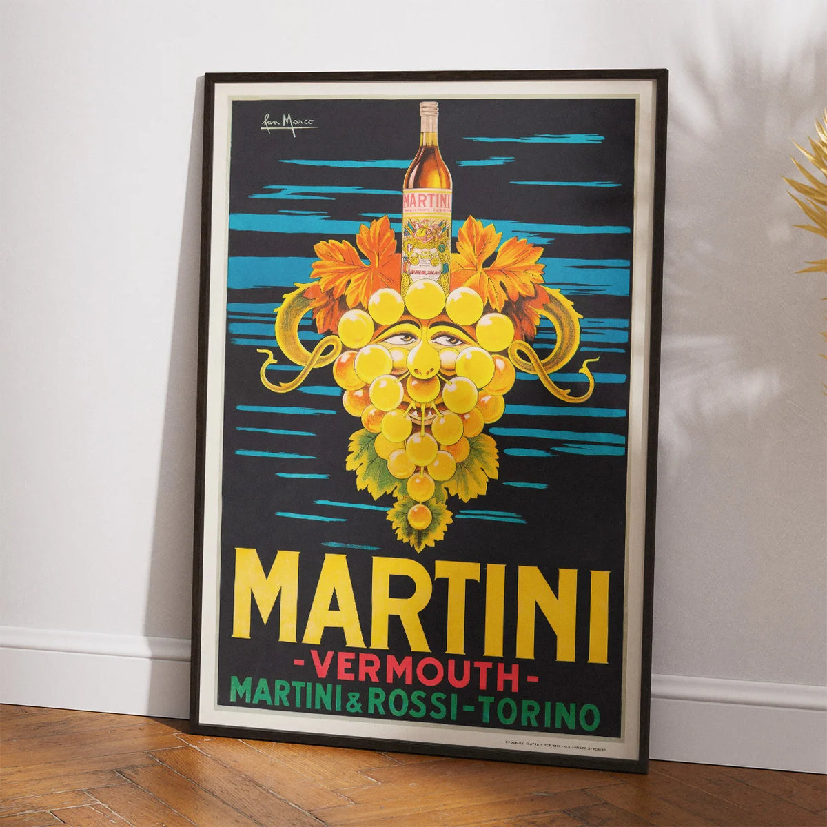 Martini Vermouth 1950 - Reklameplakat – billede 2