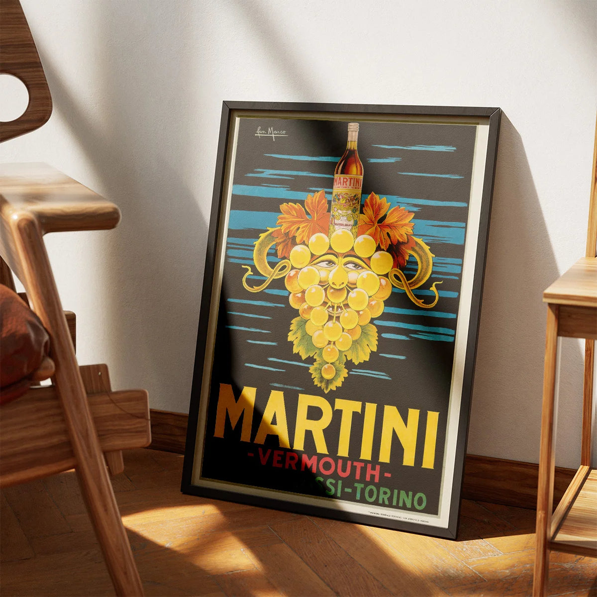 Martini Vermouth 1950 - Reklameplakat – billede 3