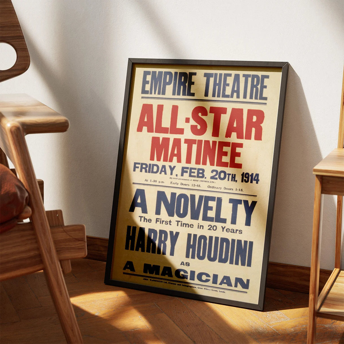 Harry Houdini 1914 - Teaterplakat – billede 3