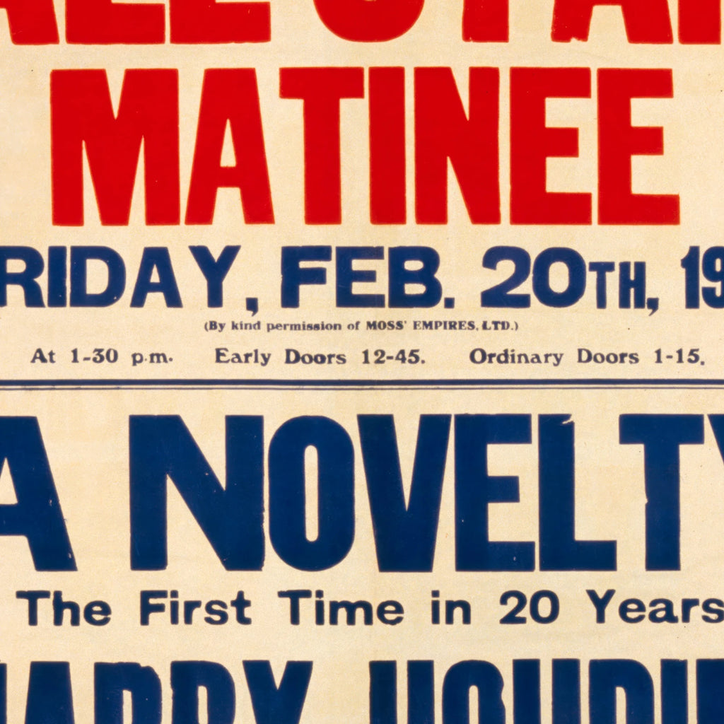 Harry Houdini 1914 - Teaterplakat – billede 4