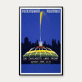Buckingham Fountain 1939 - WPA-plakat - 50×78 cm – billede 1