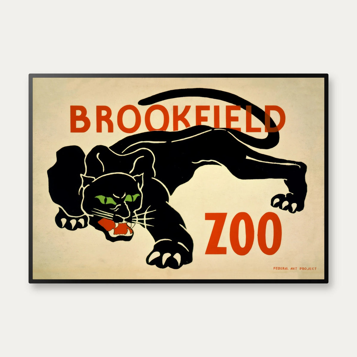 Brookfield Zoo 1936 - Dyreplakat – billede 1