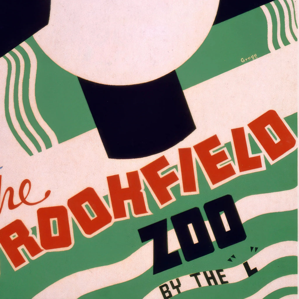 Visit Brookfield Zoo 1938 - Rejseplakat - 50×80 cm – billede 4