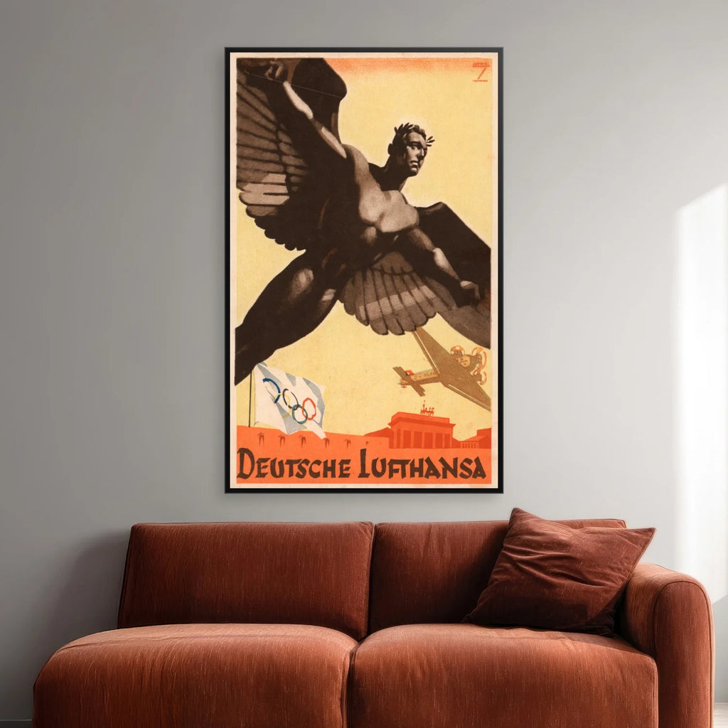 Deutsche Lufthansa 1936 - Reklameplakat - 43×70 cm – billede 2