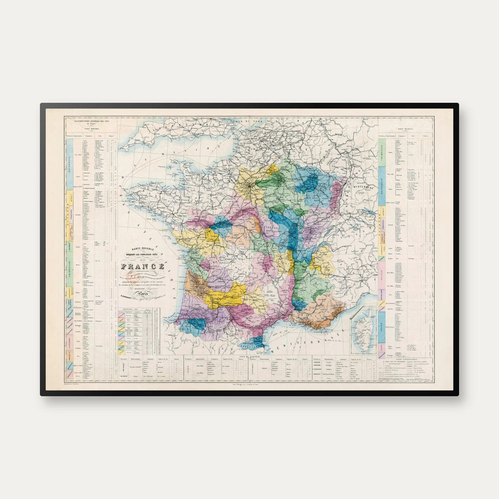 France Vinicole 1861 - Vinkort – billede 1