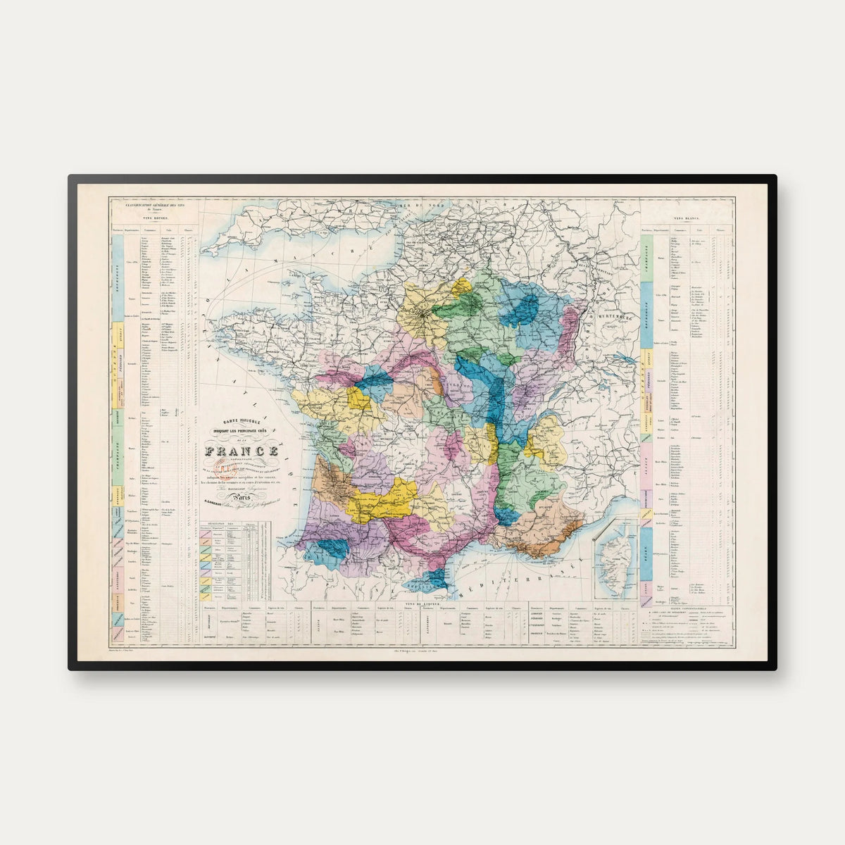 France Vinicole 1861 - Vinkort – billede 1