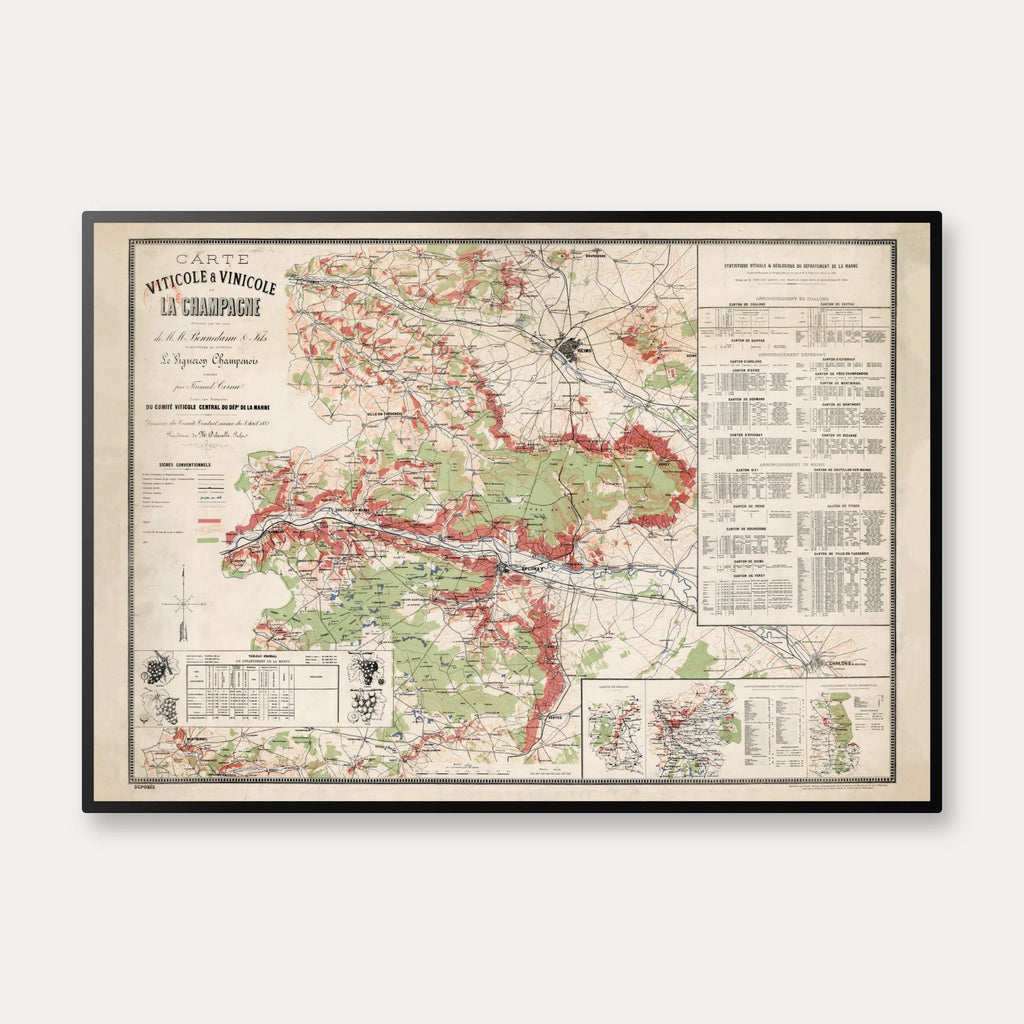 Champagne Vinicole 1884 - Vinkort – billede 1