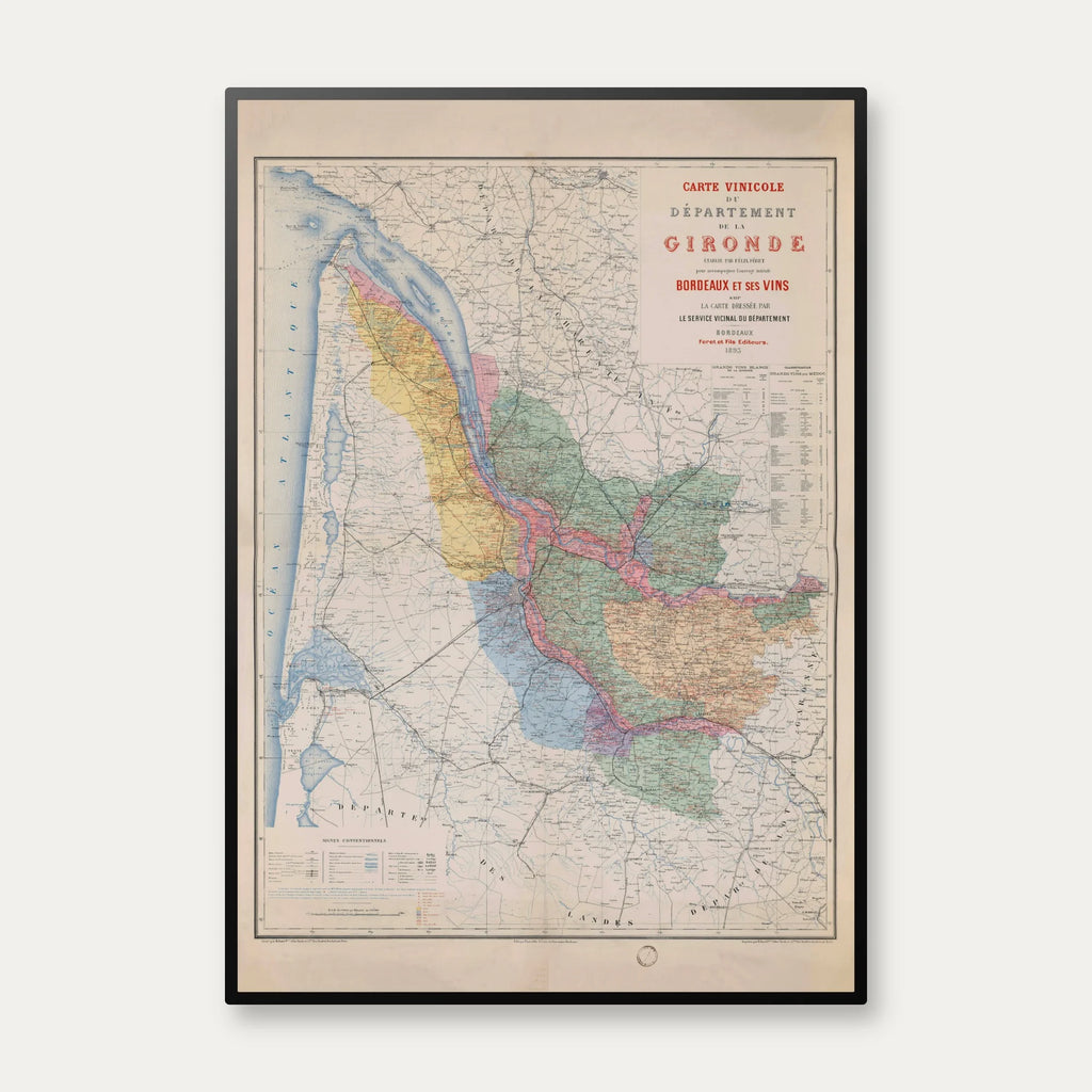 Gironde Vinicole 1893 - Vinkort – billede 1