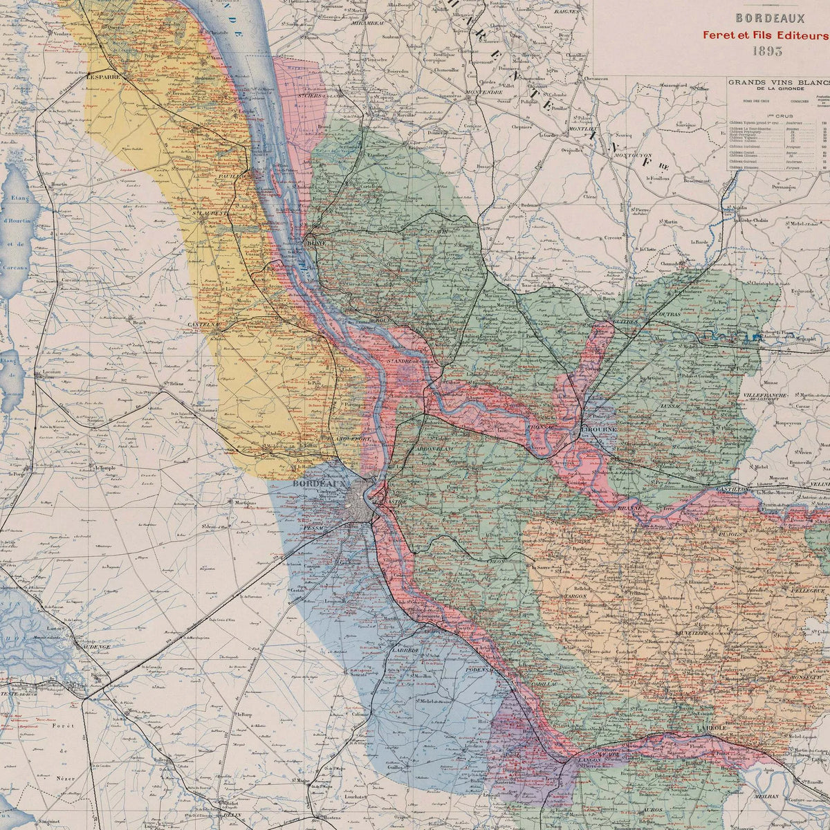 Gironde Vinicole 1893 - Vinkort – billede 4