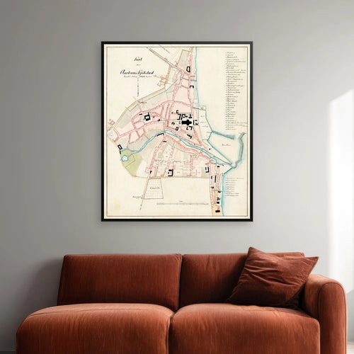 Aarhus Bygrunde 1870 - Historisk kort - 59×70 cm – billede 2