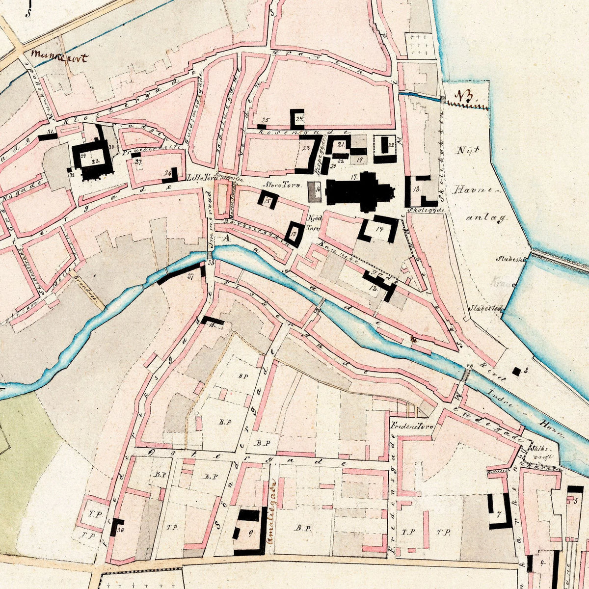 Aarhus Bygrunde 1870 - Historisk kort - 59×70 cm – billede 4