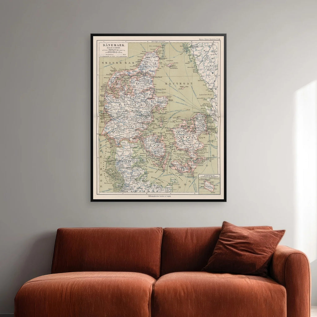 Meyer's Danmark 1893 - 64×80 cm – billede 2