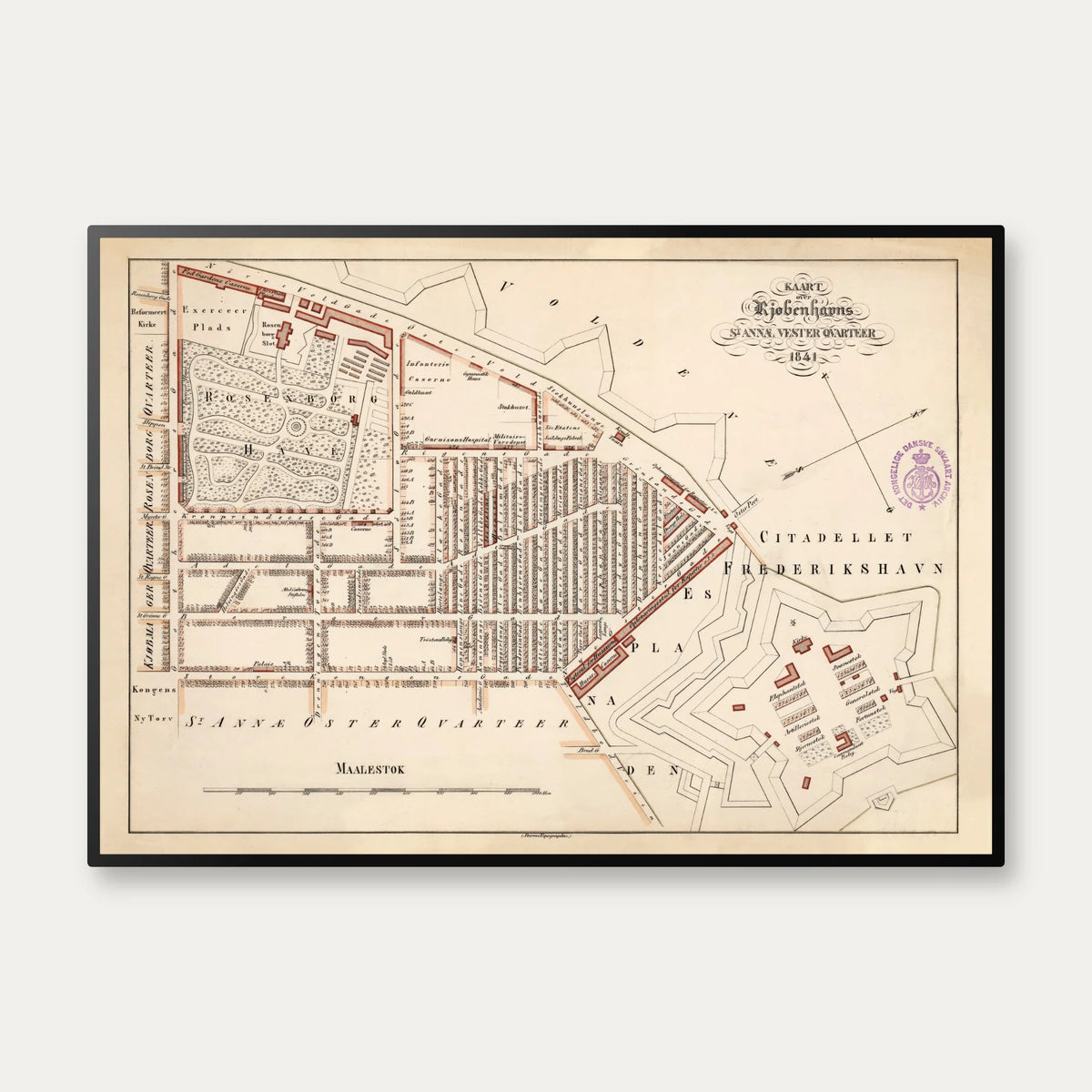 St. Annæ Vester Kvarter 1841 - København – billede 1