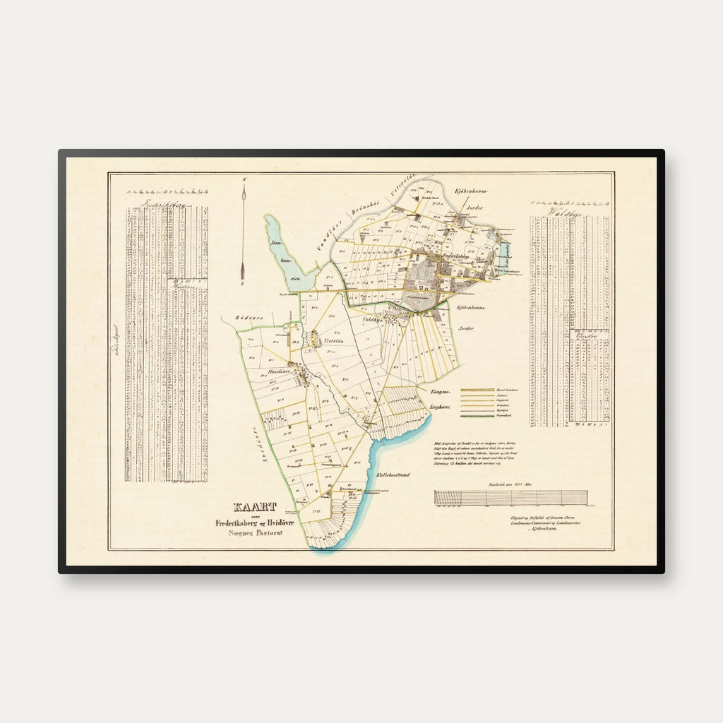 Frederiksberg & Hvidovre 1850 - Pastoratkort – billede 1