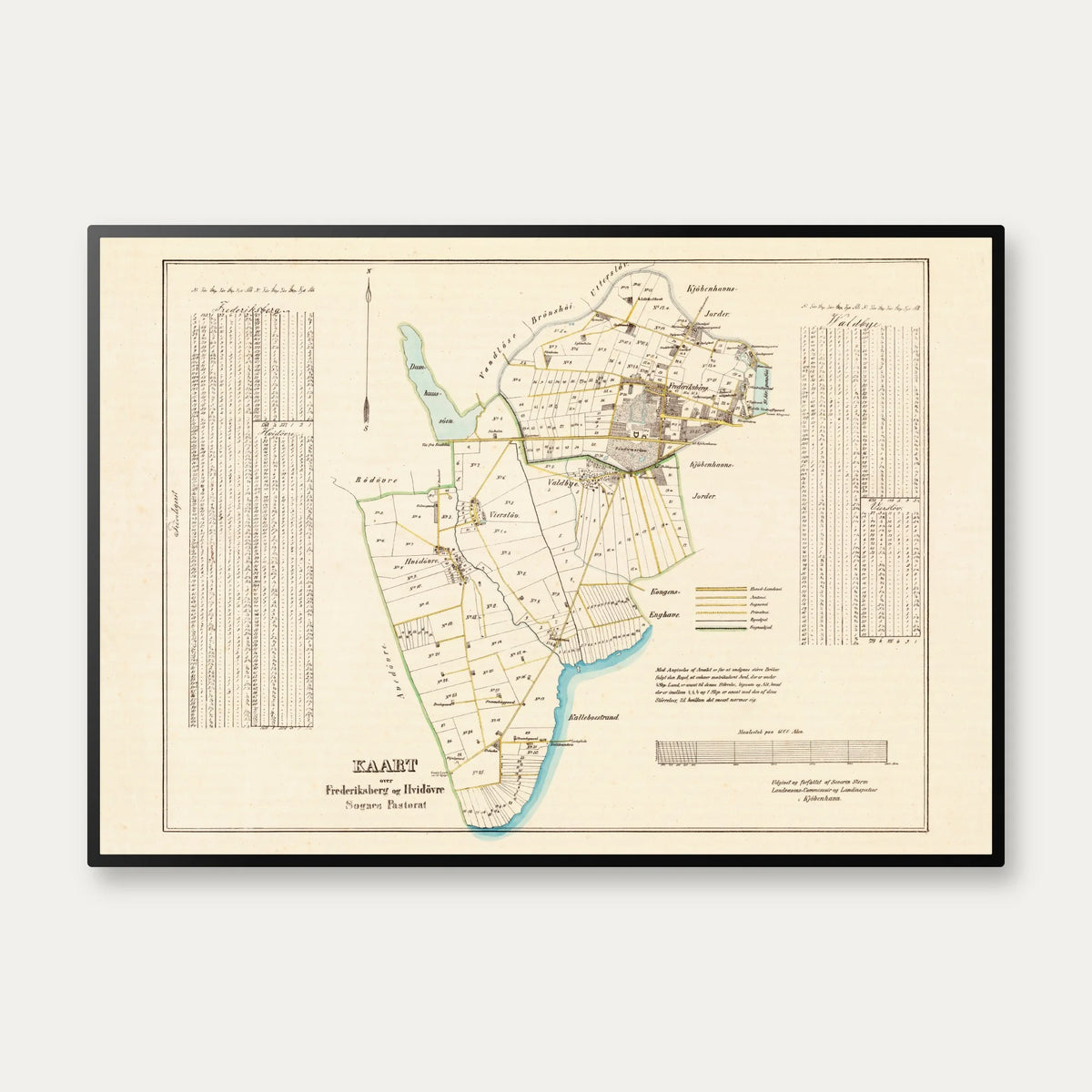 Frederiksberg & Hvidovre 1850 - Pastoratkort – billede 1