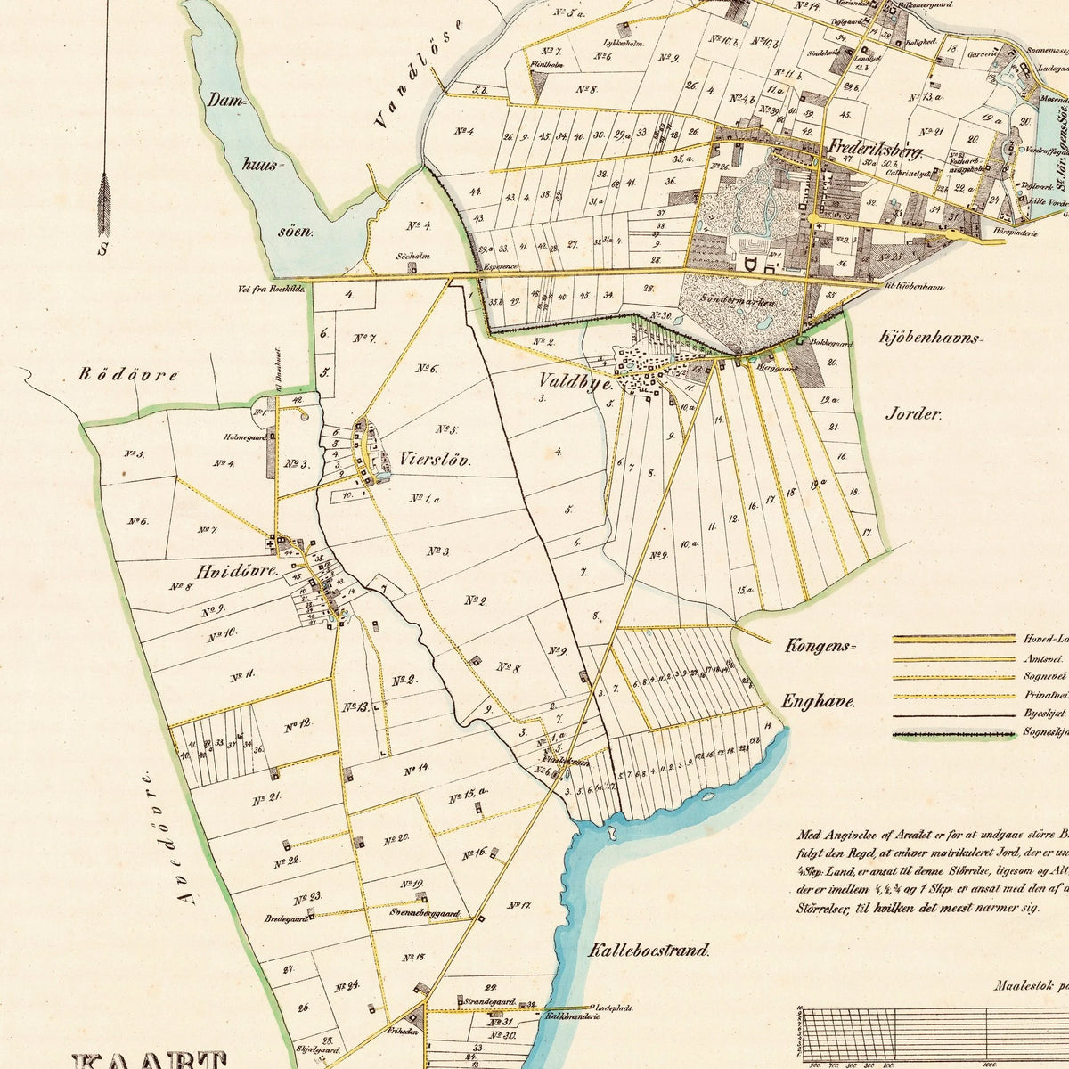 Frederiksberg & Hvidovre 1850 - Pastoratkort – billede 4