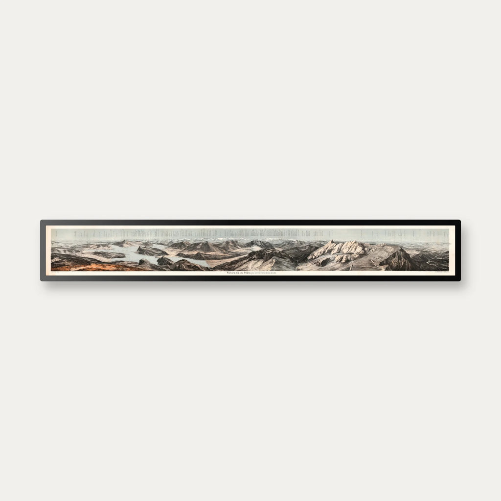 Panorama du Pilate 1867 - Alpepanorama - 150×22 cm – billede 1