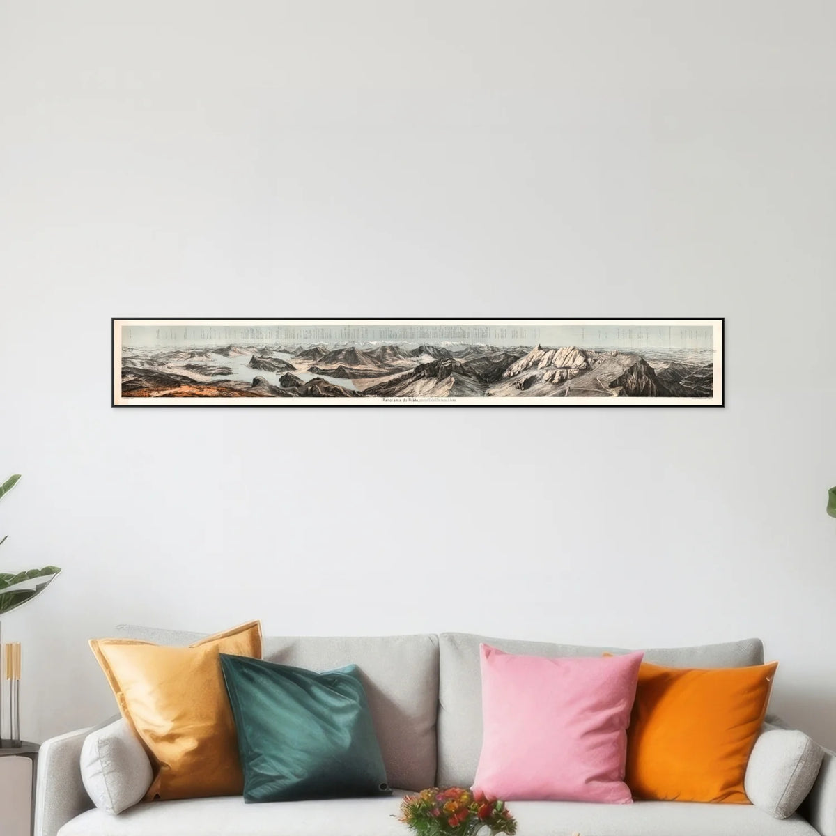 Panorama du Pilate 1867 - Alpepanorama - 150×22 cm – billede 3