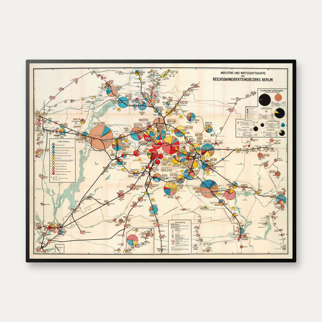 Berlin Industrikort 1928 - Økonomisk kort - 100×75 cm – billede 1