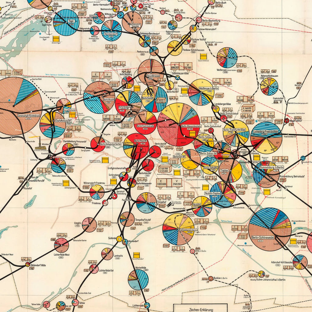 Berlin Industrikort 1928 - Økonomisk kort - 100×75 cm – billede 4
