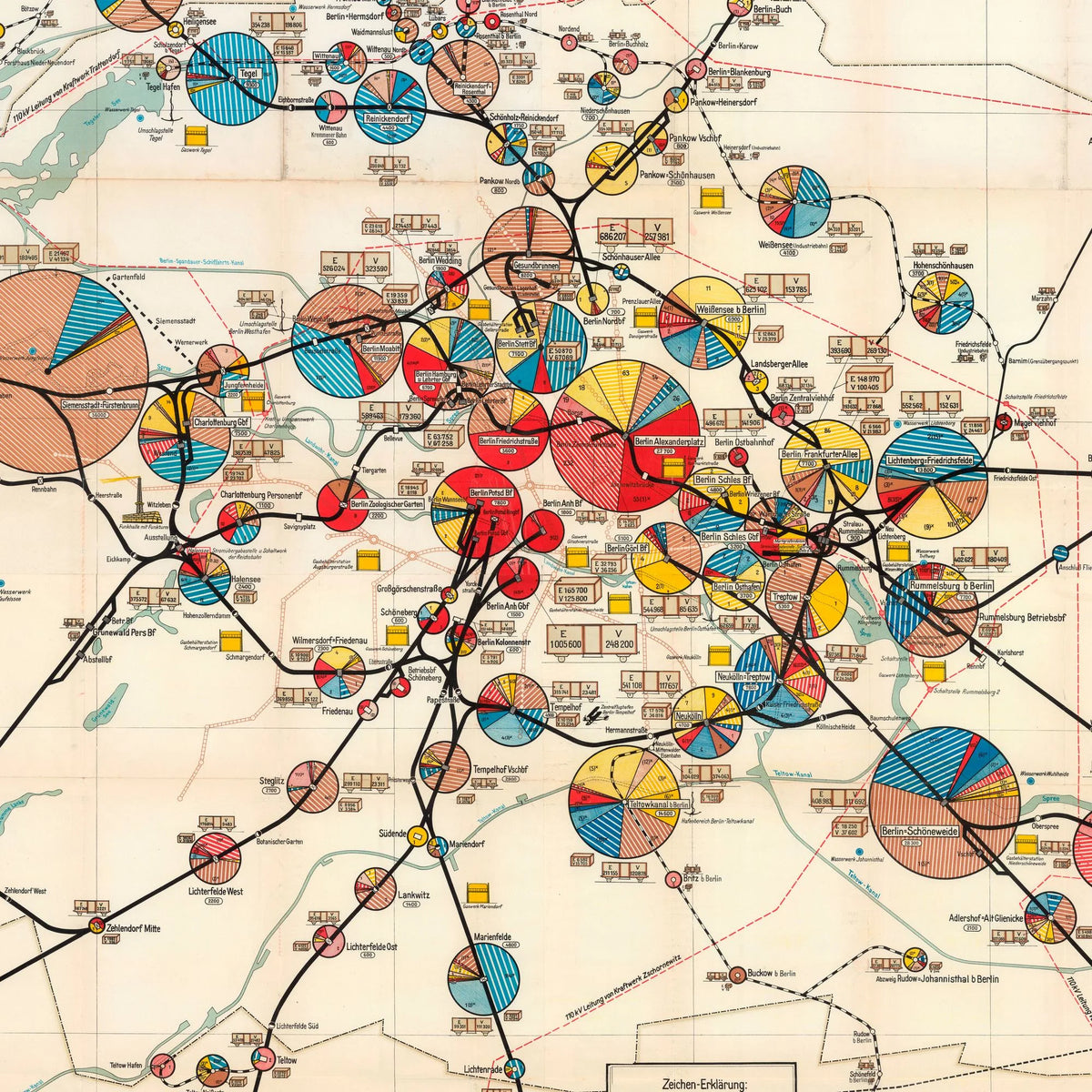 Berlin Industrikort 1928 - Økonomisk kort - 100×75 cm – billede 4