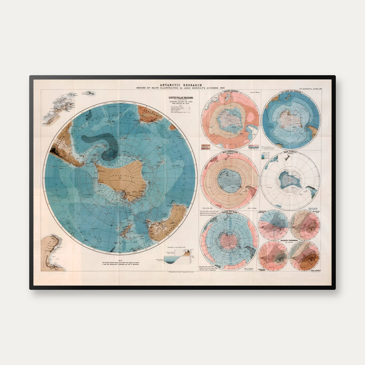 Antarctic Research 1893 - Polarkort – billede 1
