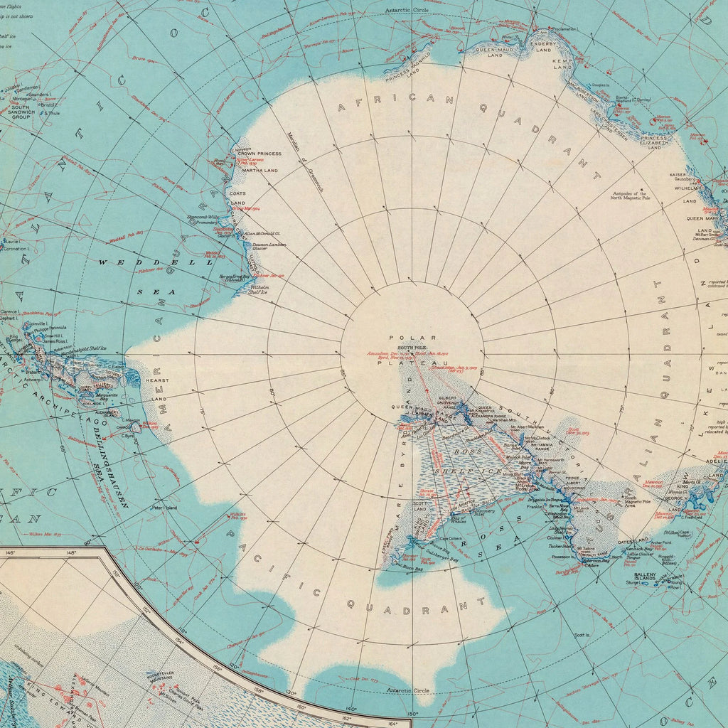 Antarctic Regions 1932 - Polarkort – billede 4