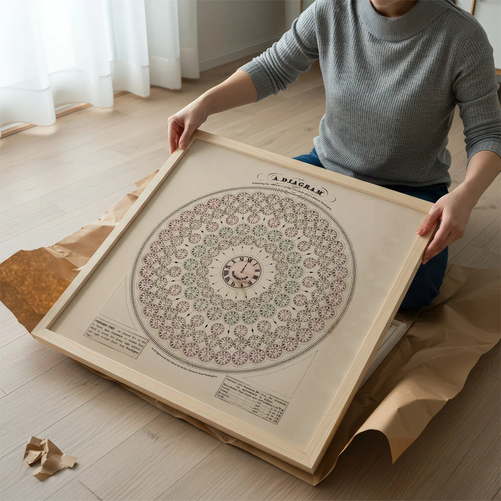 Time Difference Diagram 1886 - Tidskort – billede 2
