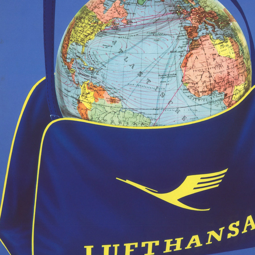 Lufthansa 1950 - Luftfartskort – billede 4