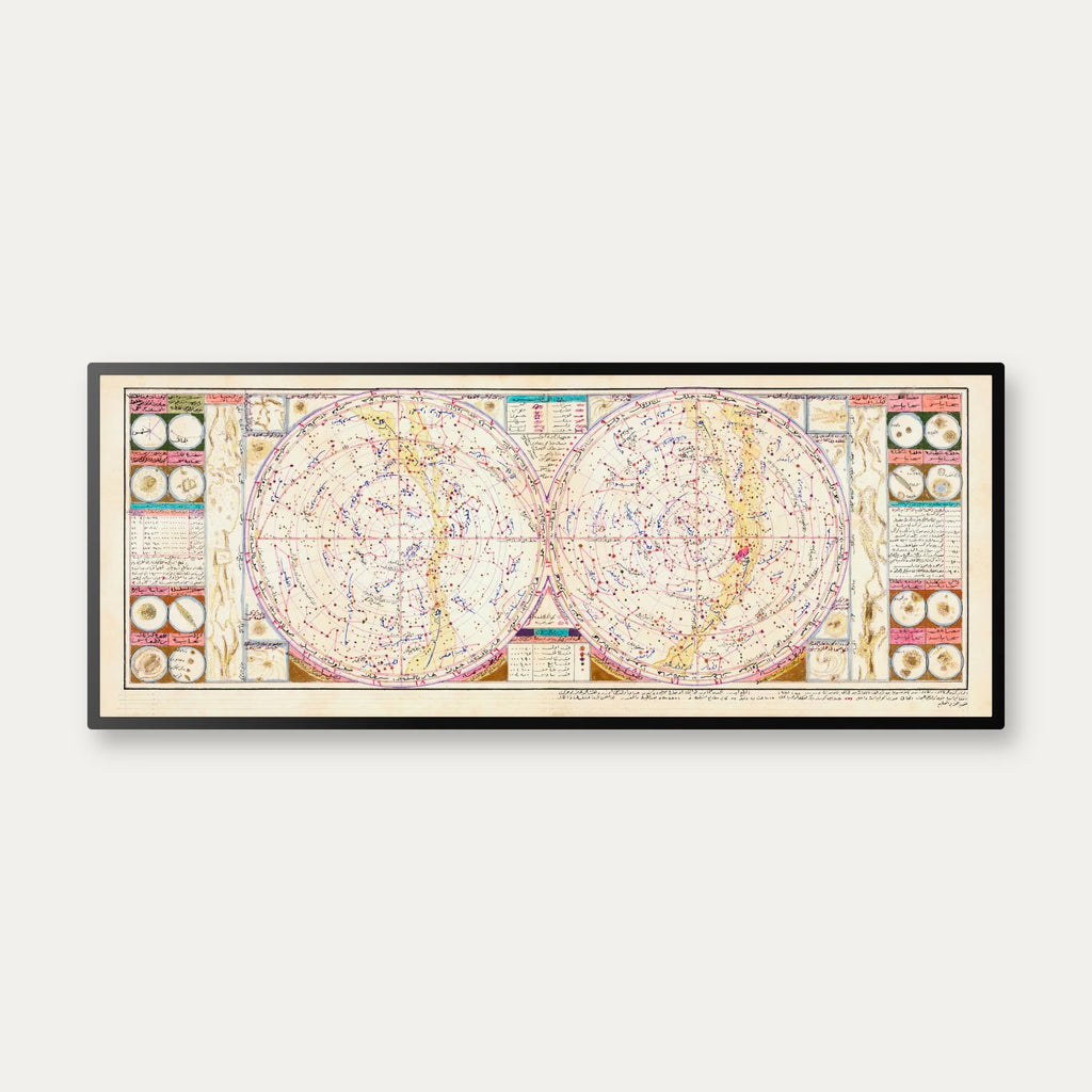 Ottomansk Manuskriptkort 1918 - Pladeark - 100×40 cm – billede 1